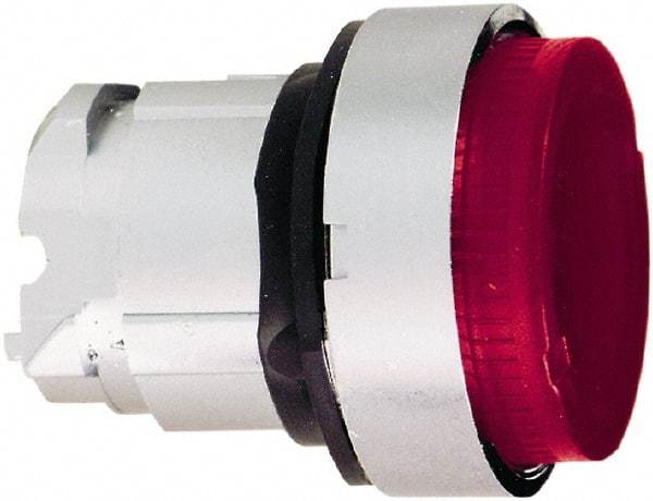 Schneider Electric - 22mm Mount Hole, Extended Straight, Pushbutton Switch Only - Round, Red Pushbutton, Nonilluminated, Momentary (MO) - Makers Industrial Supply