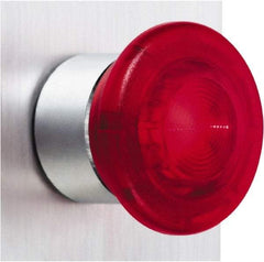 Schneider Electric - 22mm Mount Hole, Extended Mushroom Head, Pushbutton Switch Only - Round, Red Pushbutton, Illuminated, Maintained (MA) - Makers Industrial Supply