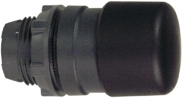 Schneider Electric - 22mm Mount Hole, Extended Mushroom Head, Pushbutton Switch Only - Round, Black Pushbutton, Nonilluminated, Momentary (MO) - Makers Industrial Supply