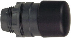 Schneider Electric - 22mm Mount Hole, Extended Mushroom Head, Pushbutton Switch Only - Round, Black Pushbutton, Nonilluminated, Momentary (MO) - Makers Industrial Supply