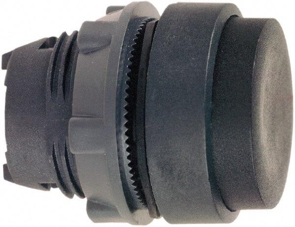 Schneider Electric - 22mm Mount Hole, Extended Straight, Pushbutton Switch Only - Round, Black Pushbutton, Nonilluminated, Momentary (MO) - Makers Industrial Supply