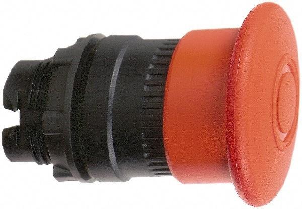 Schneider Electric - 22mm Mount Hole, Extended Mushroom Head, Pushbutton Switch Only - Round, Red Pushbutton, Illuminated, Maintained (MA), Momentary (MO) - Makers Industrial Supply