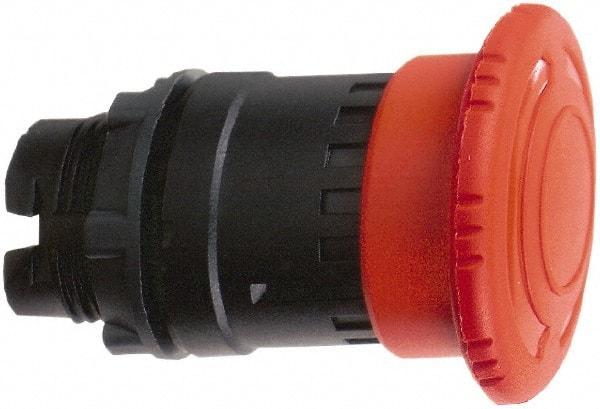 Schneider Electric - 22mm Mount Hole, Extended Mushroom Head, Pushbutton Switch Only - Round, Red Pushbutton, Maintained (MA), Momentary (MO) - Makers Industrial Supply