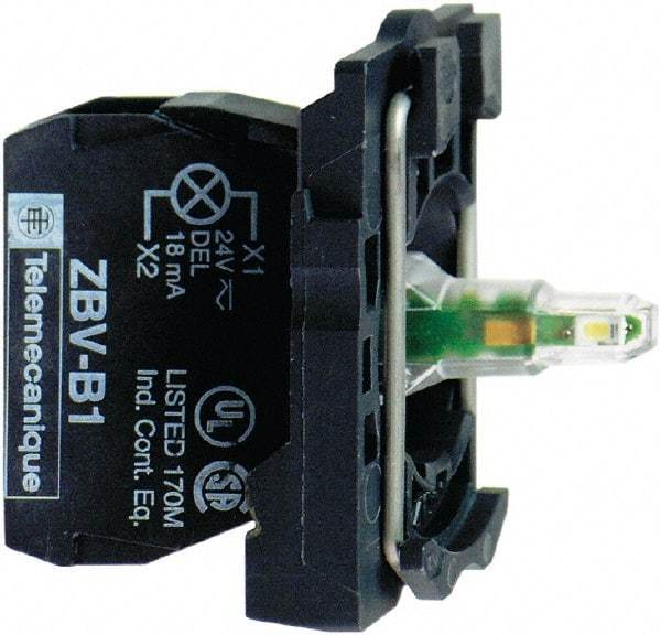 Schneider Electric - 110-120 V Orange Lens LED Indicating Light - Screw Clamp Connector, Vibration Resistant - Makers Industrial Supply