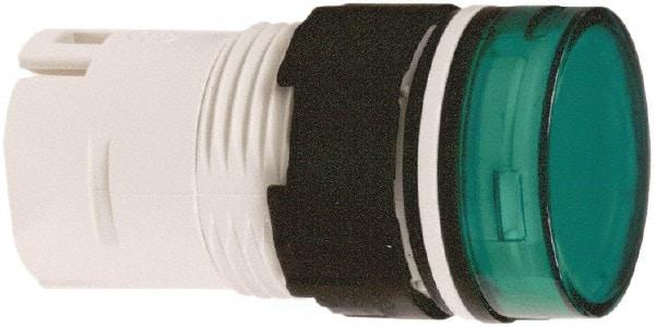 Schneider Electric - Green Lens LED Pilot Light - Round Lens, Shock Resistant, Vibration Resistant - Makers Industrial Supply