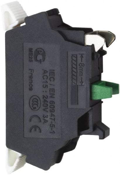 Schneider Electric - NC, Electrical Switch Contact Block - Spring Clamp Terminal - Makers Industrial Supply