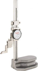 SPI - 6" Stainless Steel Dial Height Gage - 0.001" Graduation, Accurate to 0.001", Dial Display - Makers Industrial Supply