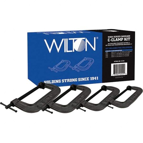 Wilton - C-Clamp & Cantilever Clamp Sets Clamp Type: Standard C-Clamp Type: Kit - Makers Industrial Supply