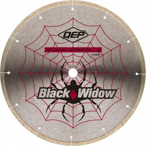 QEP - 10" Diam, 5/8" Arbor Hole Diam, Wet & Dry Cut Saw Blade - Diamond-Tipped, Smooth Action, Standard Round Arbor - Makers Industrial Supply