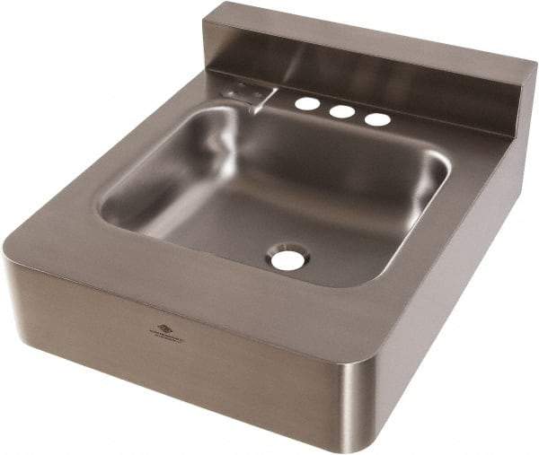 Acorn Engineering - 5" Long x 14" Wide Inside, 1 Compartment, Grade 304 Stainless Steel ADA Lavatory Sink-Wall Mount - 16 Gauge, 22" Long x 18" Wide x 26" High Outside, 5" Deep - Makers Industrial Supply