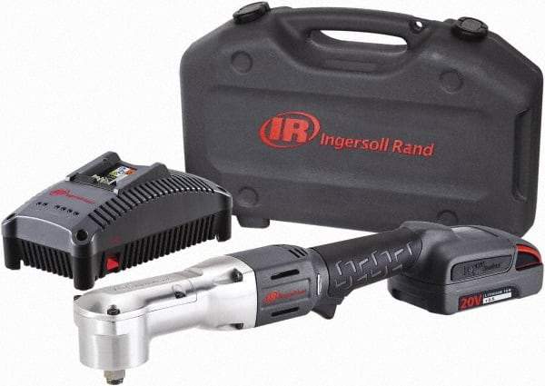 Ingersoll-Rand - 1/2" Drive 20 Volt Angled Cordless Impact Wrench & Ratchet - 1,900 RPM, 3,000 BPM, 180 Ft/Lb Torque, 1 Lithium-Ion Battery Included - Makers Industrial Supply