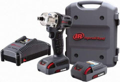 Ingersoll-Rand - 1/2" Drive 20 Volt Pistol Grip Cordless Impact Wrench & Ratchet - 1,900 RPM, 2,800 BPM, 160 Ft/Lb Torque, 2 Lithium-Ion Batteries Included - Makers Industrial Supply