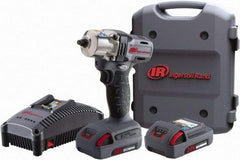 Ingersoll-Rand - 1/2" Drive 20 Volt Pistol Grip Cordless Impact Wrench & Ratchet - 1,700 RPM, 2,900 BPM, 160 Ft/Lb Torque, 2 Lithium-Ion Batteries Included - Makers Industrial Supply