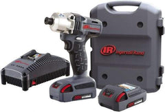 Ingersoll-Rand - 1/4" Drive 20 Volt Pistol Grip Cordless Impact Wrench & Ratchet - 1,900 RPM, 2,800 BPM, 160 Ft/Lb Torque, 2 Lithium-Ion Batteries Included - Makers Industrial Supply