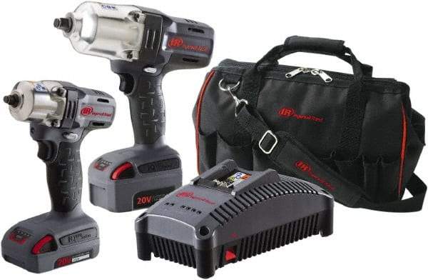 Ingersoll-Rand - 20 Volt Cordless Tool Combination Kit - Includes 1/2" Impact Wrench & 1/2" Drill/Driver, Lithium-Ion Battery Included - Makers Industrial Supply