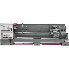 Jet - 26" Swing, 120" Between Centers, 230/460 Volt, Triple Phase Engine Lathe - 6MT Taper, 10 hp, 40 to 1,800 RPM, 4-1/8" Bore Diam - Makers Industrial Supply