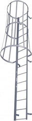 Cotterman - 176" 16 Step Fixed Ladder - Dock Ladder, 300 Lb Capacity, 39" Base Width x 40" Base Depth - Makers Industrial Supply