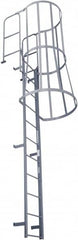 Cotterman - 230" 17 Step Fixed Ladder - Dock Ladder, 300 Lb Capacity, 39" Base Width x 40" Base Depth - Makers Industrial Supply