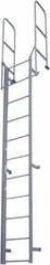 Cotterman - 164" 11 Step Fixed Ladder - Dock Ladder, 300 Lb Capacity, 27" Base Width x 18" Base Depth - Makers Industrial Supply