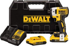 DeWALT - 20 Volt, 1/4" Drive, 20, 125, 152 Ft/Lb Torque, Cordless Impact Driver - 1000, 2800, 3250 RPM, 2 Lithium-Ion Batteries Included - Makers Industrial Supply