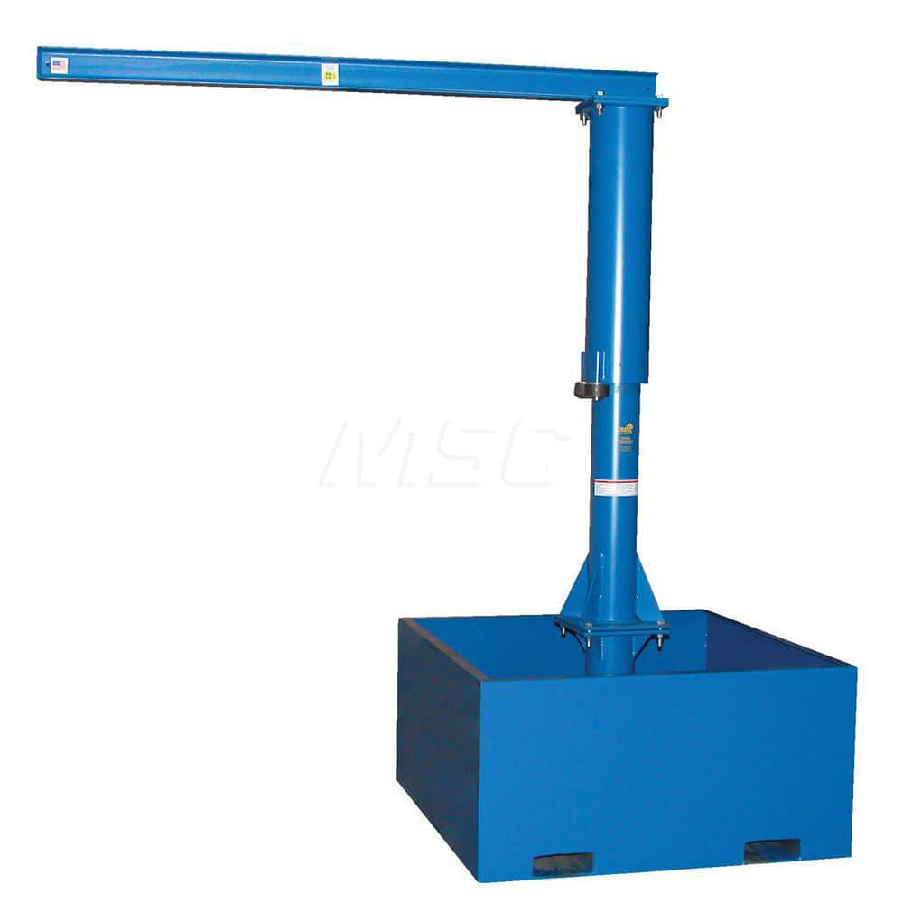 Jib Crane: 250 lb Limit, 360 ° Rotation Steel