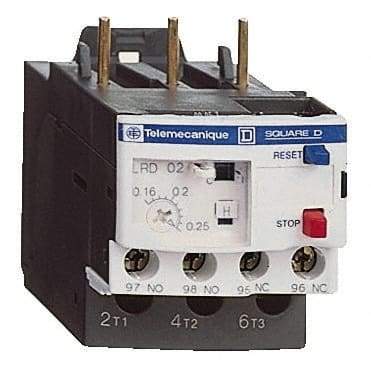 Schneider Electric - 0.63 to 1 Amp, 690 VAC, Thermal IEC Overload Relay - Trip Class 10A, For Use with LC1D09 and LC1D38 - Makers Industrial Supply