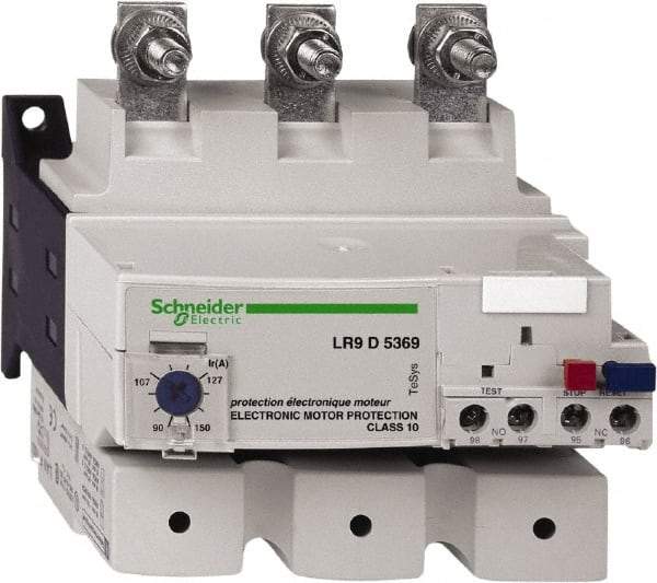 Schneider Electric - 90 to 150 Amp, 690 Volt, Thermal IEC Overload Relay - Trip Class 10 and 10A, For Use with LC1D115, LC1D150 and NSX Circuit Breaker - Makers Industrial Supply