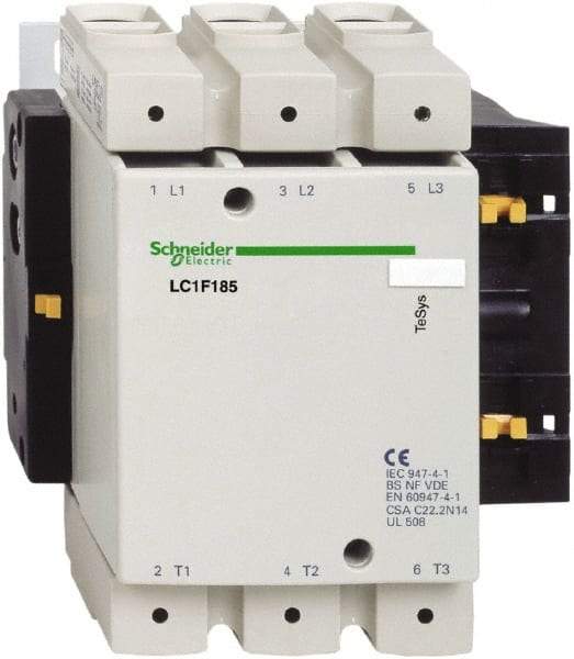 Schneider Electric - 3 Pole, 110 Coil VAC, 275 Amp at 440 VAC, Nonreversible IEC Contactor - Bureau Veritas, CCC, CSA, DNV, EN/IEC 60947-1, EN/IEC 60947-4-1, GL, JEM 1038, LROS, RINA, RMRoS, RoHS Compliant, UL Listed - Makers Industrial Supply