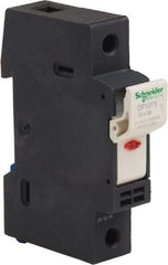 Schneider Electric - 1 Pole, 600 Volt, 32 Amp, DIN Rail Mount Fuse Holder - Compatible with 38mm Long x 17mm Wide and 10mm Diameter Fuse - Makers Industrial Supply