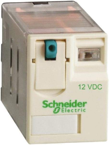 Schneider Electric - 3,750 VA Power Rating, Electromechanical Plug-in General Purpose Relay - 15 Amp at 250 VAC & 28 VDC, 2CO, 12 VDC - Makers Industrial Supply