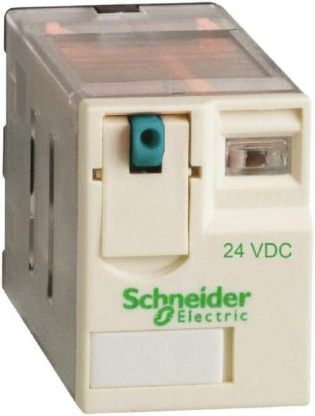 Schneider Electric - 3,750 VA Power Rating, Electromechanical Plug-in General Purpose Relay - 15 Amp at 250 VAC & 28 VDC, 2CO, 24 VDC - Makers Industrial Supply