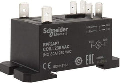 Schneider Electric - 7,500 VA Power Rating, Electromechanical Plug-in General Purpose Relay - 20 Amp at 28 VDC, 25 at 28 VDC, 30 at 250/277 VAC, 2NO, 230 VAC - Makers Industrial Supply