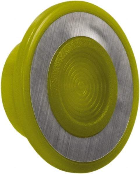 Schneider Electric - Extended Mushroom Head Pushbutton Switch Cap - Yellow, Illuminated - Makers Industrial Supply