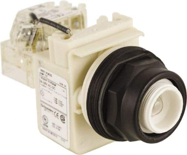 Schneider Electric - 24 V, 28 V Press-to-Test Indicating Light - Round Lens, Screw Clamp Connector, Corrosion Resistant, Dust Resistant, Oil Resistant - Makers Industrial Supply