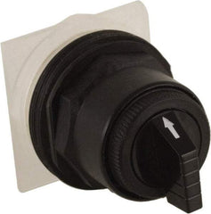 Schneider Electric - 30mm Mount Hole, 3 Position, Knob and Pushbutton Operated, Selector Switch Only - Black, Maintained (MA), without Contact Blocks, Anticorrosive, Weatherproof, Dust and Oil Resistant - Makers Industrial Supply