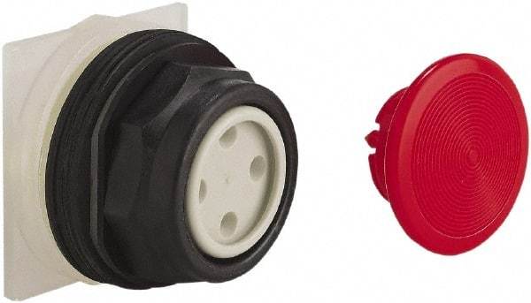 Schneider Electric - 30mm Mount Hole, Extended Straight, Pushbutton Switch Only - Red Pushbutton, Momentary (MO) - Makers Industrial Supply