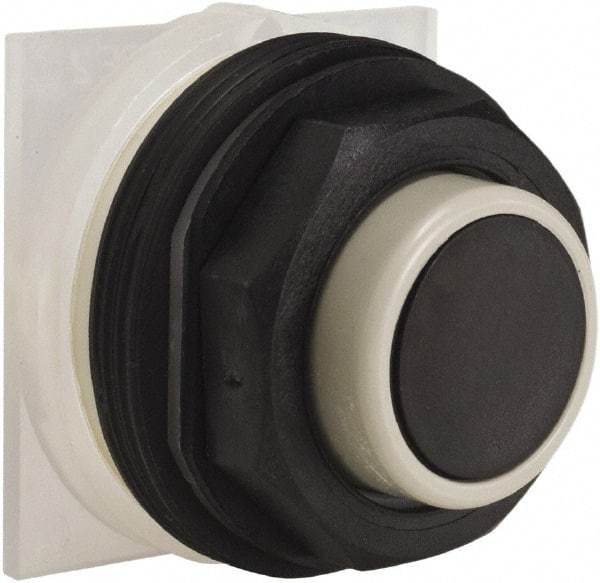 Schneider Electric - 30mm Mount Hole, Extended Straight, Pushbutton Switch Only - Black Pushbutton, Momentary (MO) - Makers Industrial Supply