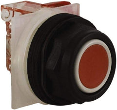 Schneider Electric - 30mm Mount Hole, Extended Straight, Pushbutton Switch with Contact Block - Red Pushbutton, Momentary (MO) - Makers Industrial Supply