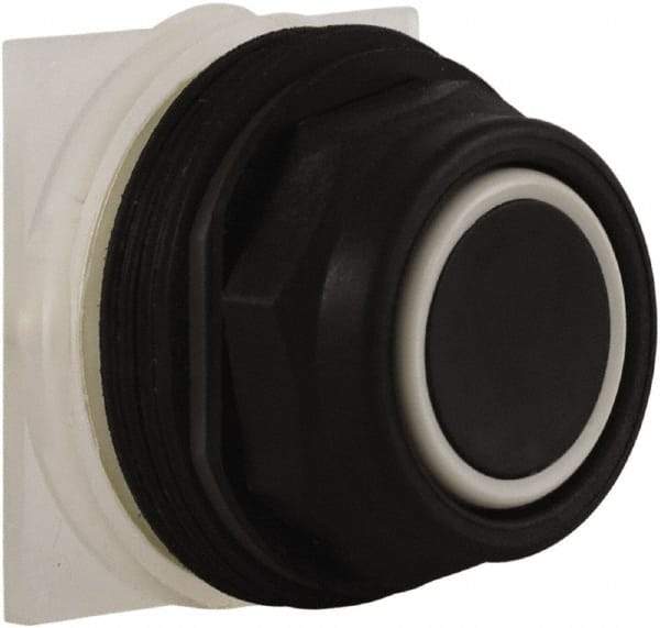 Schneider Electric - 30mm Mount Hole, Extended Straight, Pushbutton Switch Only - Black Pushbutton, Momentary (MO) - Makers Industrial Supply