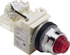 Schneider Electric - 120 V Red Lens LED Press-to-Test Indicating Light - Octagonal Lens, Screw Clamp Connector - Makers Industrial Supply