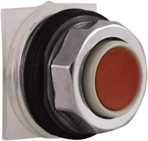 Schneider Electric - 30mm Mount Hole, Extended Straight, Pushbutton Switch Only - Round, Red Pushbutton, Momentary (MO), Weatherproof, Dust and Oil Resistant - Makers Industrial Supply