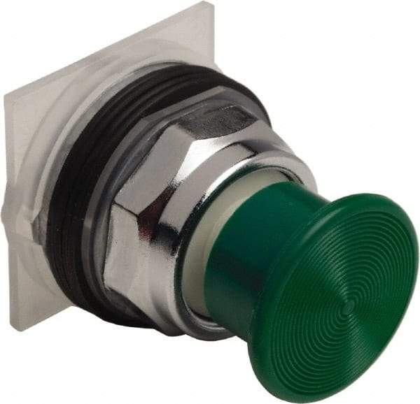 Schneider Electric - 30mm Mount Hole, Extended Straight, Pushbutton Switch Only - Green Pushbutton, Momentary (MO) - Makers Industrial Supply