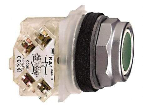 Schneider Electric - 30mm Mount Hole, Flush, Pushbutton Switch with Contact Block - Octagon, Multicolor Pushbutton, Momentary (MO) - Makers Industrial Supply