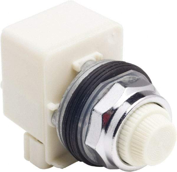 Schneider Electric - 120 V White Lens LED Indicating Light - Screw Clamp Connector - Makers Industrial Supply