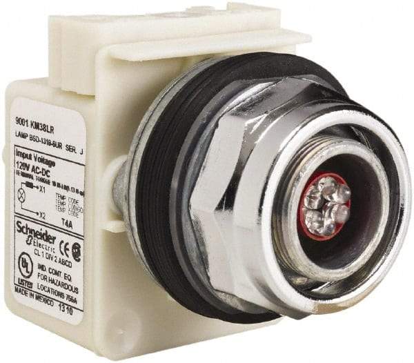 Schneider Electric - 120 V LED Indicating Light - Screw Clamp Connector - Makers Industrial Supply