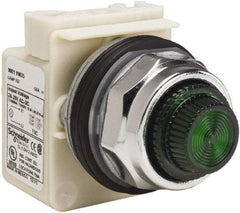 Schneider Electric - 28 V Green Lens Indicating Light - Screw Clamp Connector - Makers Industrial Supply