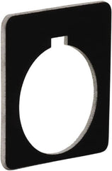 Schneider Electric - Square, Plastic Legend Plate - Blank - Black Background, 30mm Hole Diameter, 57 Inch Square - Makers Industrial Supply