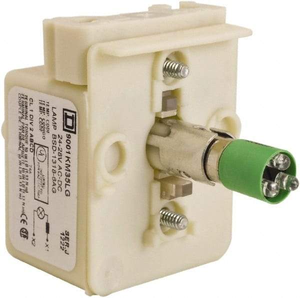 Schneider Electric - 24-28 VAC, 24-28 VDC Green Lens LED Light Module - Makers Industrial Supply