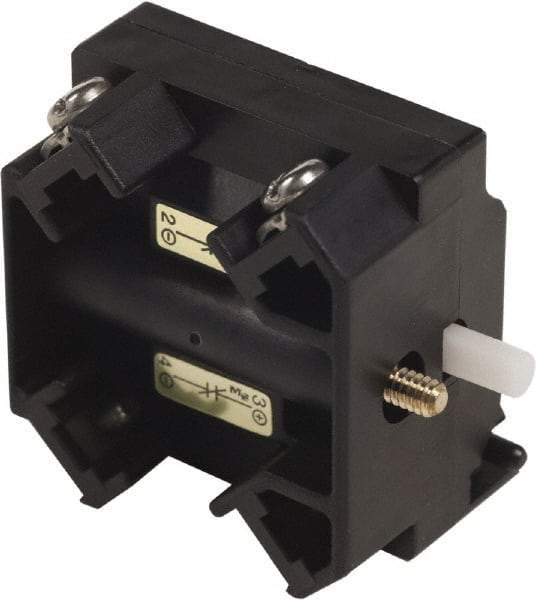 Schneider Electric - 2NC, 3 Amp, Electrical Switch Contact Block - 115 VDC and 240 VAC, Screw Terminal, 1.18 Inch Hole, 30mm Hole - Makers Industrial Supply