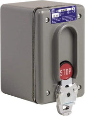 Schneider Electric - 1 Operator, Projecting Pushbutton Control Station - Stop (Legend), Momentary Switch, NC Contact, NEMA 4 - Makers Industrial Supply